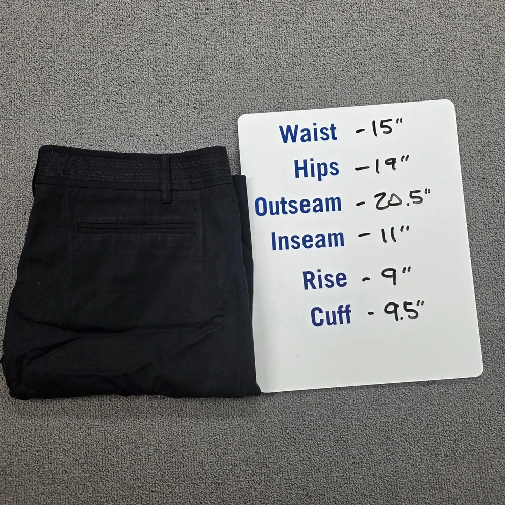 Etcetera Womens Black Tailored Walking Bermuda Shorts Sz 4 Viscose Blend Stretch